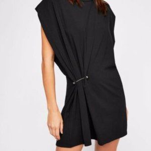 Free People Bianca Hardware Knit Mini Dress in Black, XS